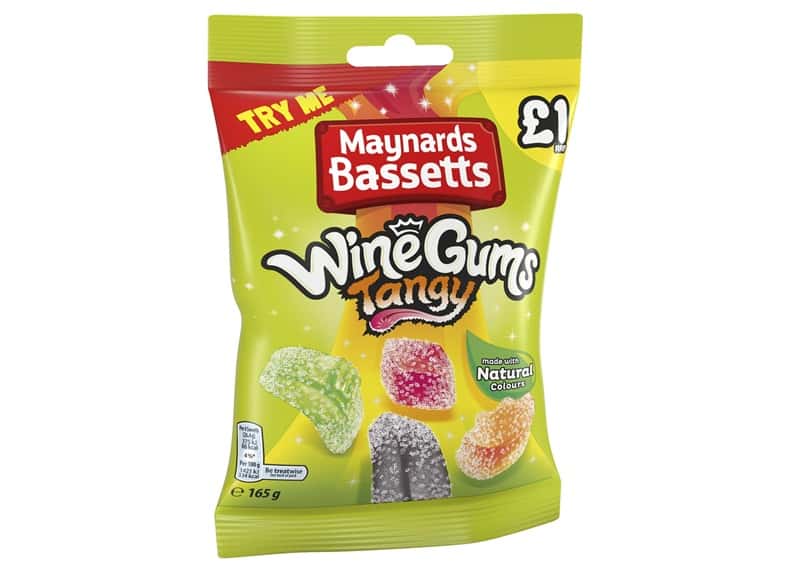 Maynards Bassetts Wine Gums Tangy British 12x165g Pacific Candy Wholesale