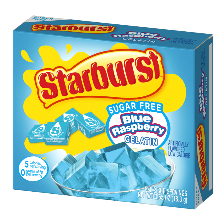 Starburst Gelatin Sugar Free Blue Raspberry 12x0.65oz Pacific Candy