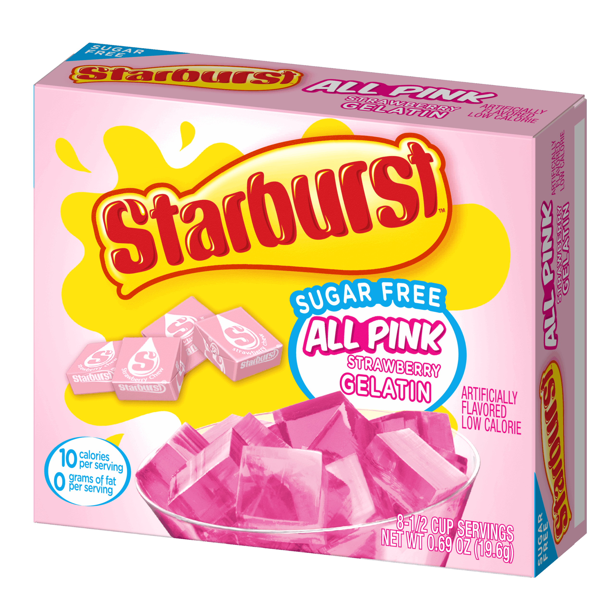 Starburst Gelatin Strawberry Sugar Free 12x3.89oz