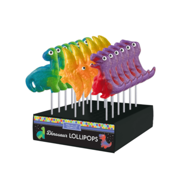 Melville Lollipop Dinosaur Glitter Swirl Assorted-min