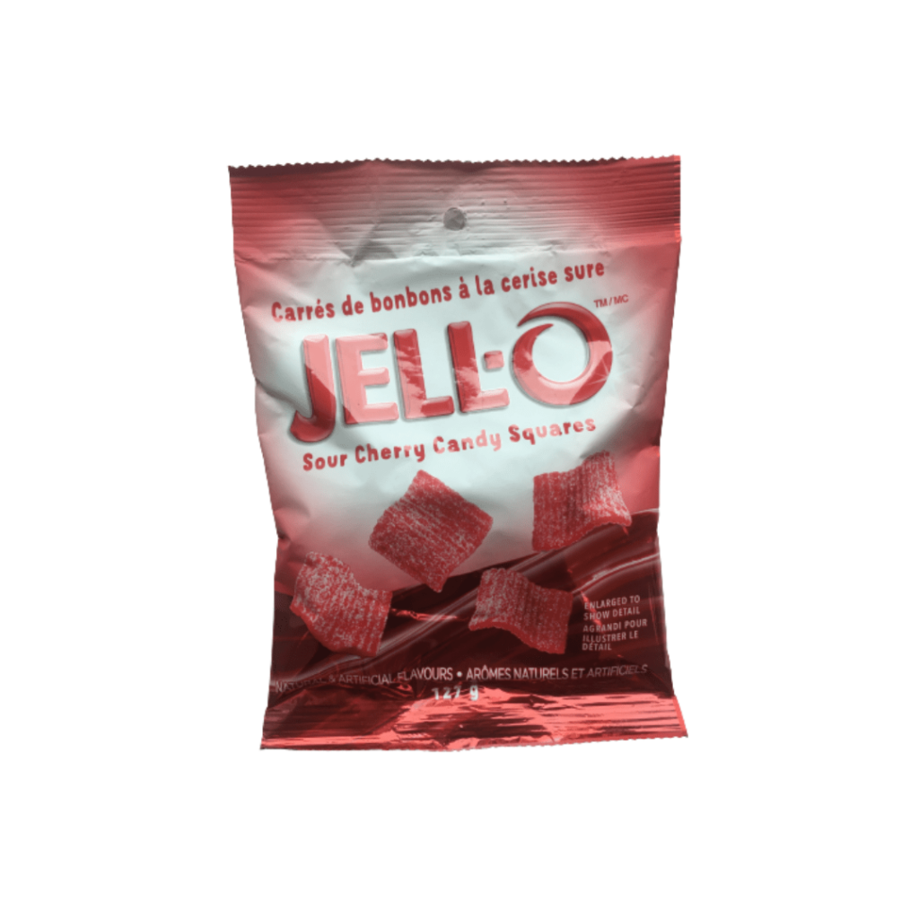 Kraft Jello Sour Cherry Candy Squares 12x127g Pacific Candy Wholesale