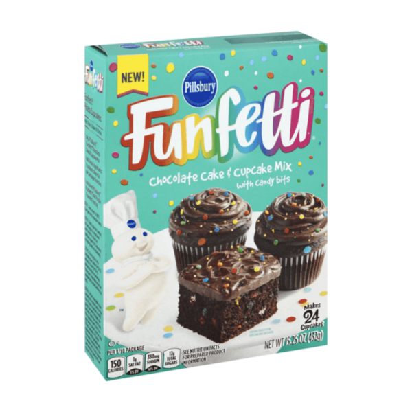 Pillsbury Funfetti Chocolate Cake & Cupcake Mix-min