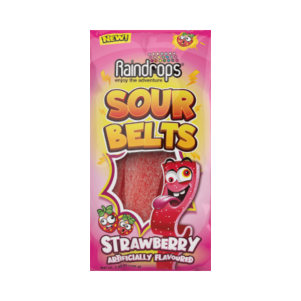 Raindrops Sour Belts Strawberry-min