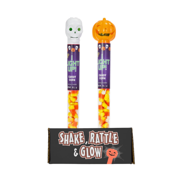 Bee Shake Rattle & Glow Tubes Filled With Candy Corn Halloween-min