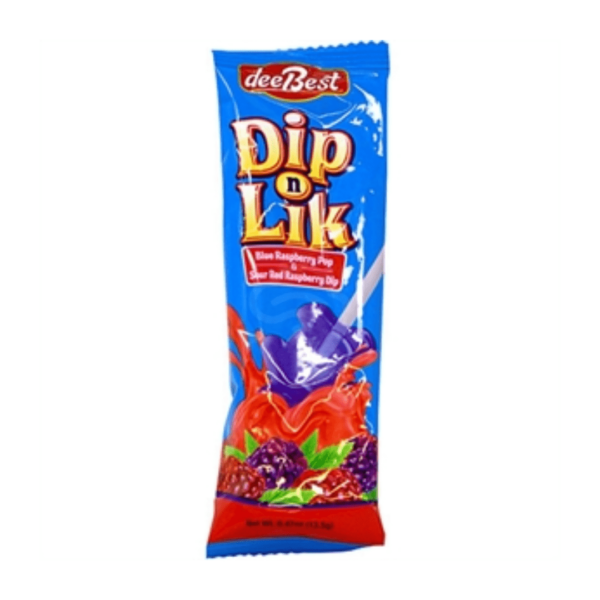 Dee Best Dip N Lik Blue Raspberry Pop & Sour Red Raspberry Dip-min