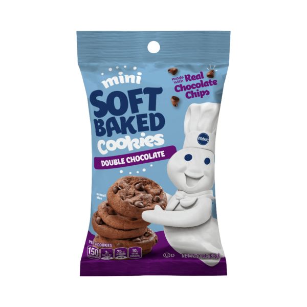 Pillsbury Mini Soft Baked Cookies Double Chocolate 6x3oz-min