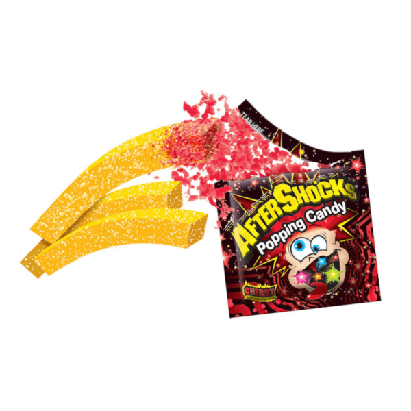 After Shocks Popping Candy Cherry With Gummy Fries 16x1.48oz-min