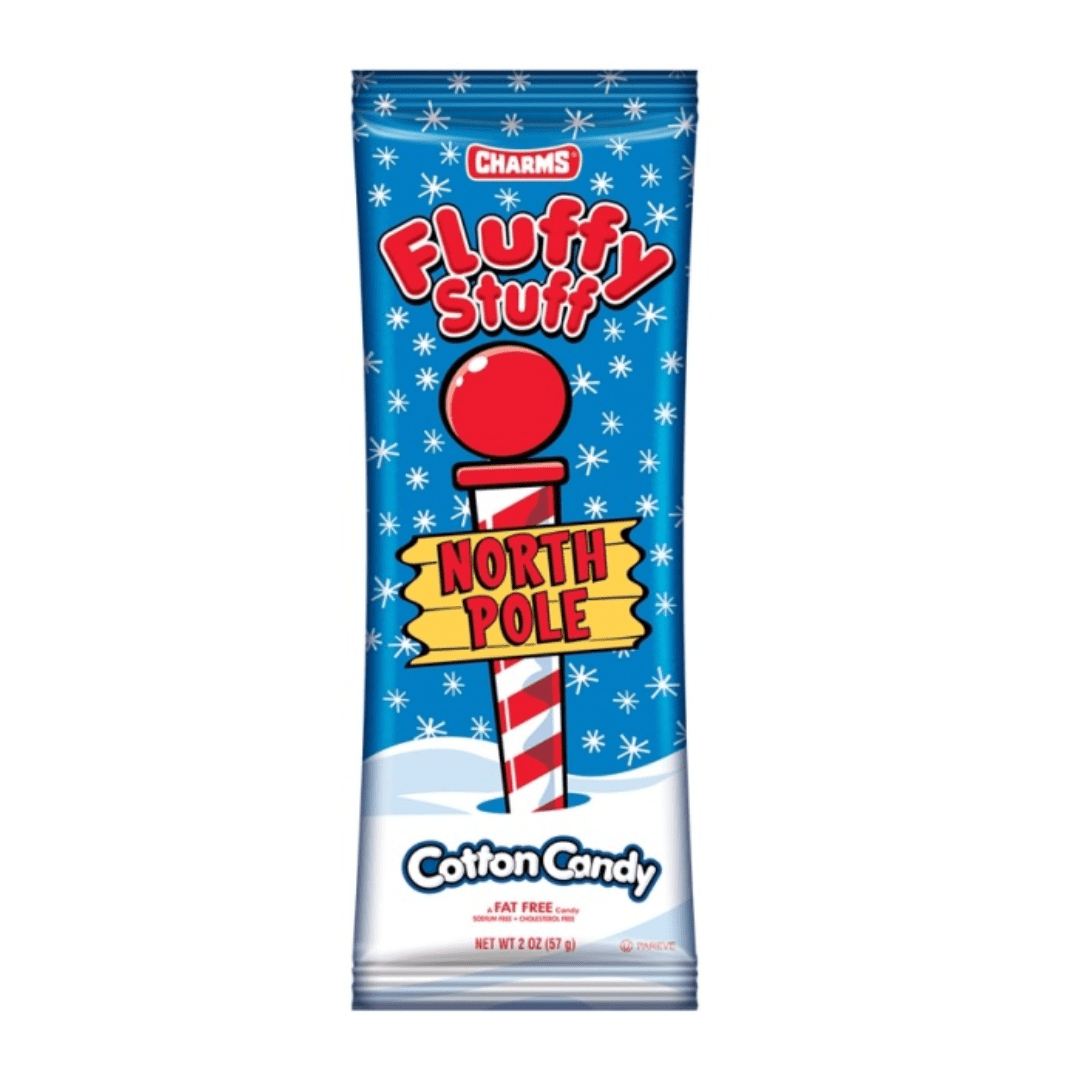 Charms Cotton Candy Fluffy Stuff North Pole Christmas 18x2oz-min Charms Cotton Candy Fluffy Stuff North Pole Christmas 18x2oz-min
