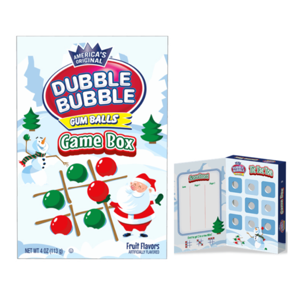 Dubble Bubble Game Box Tic Tac Toe Christmas 12x4oz-min