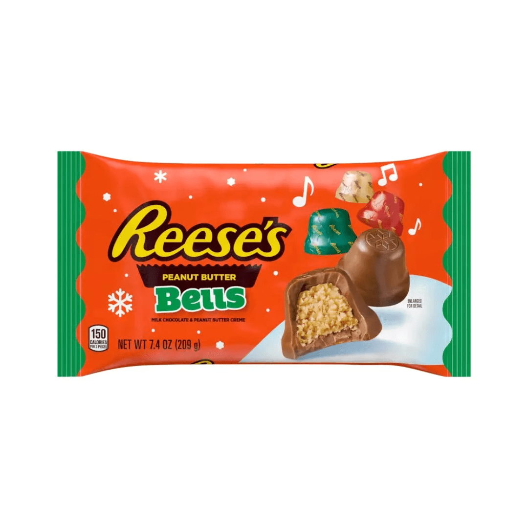 Hershey Reese's Milk Chocolate Peanut Butter Bells Christmas 12x7.4oz