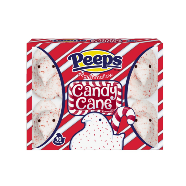 Just Born Peeps Candy Cane Ten Pack Christmas 24x3oz-min