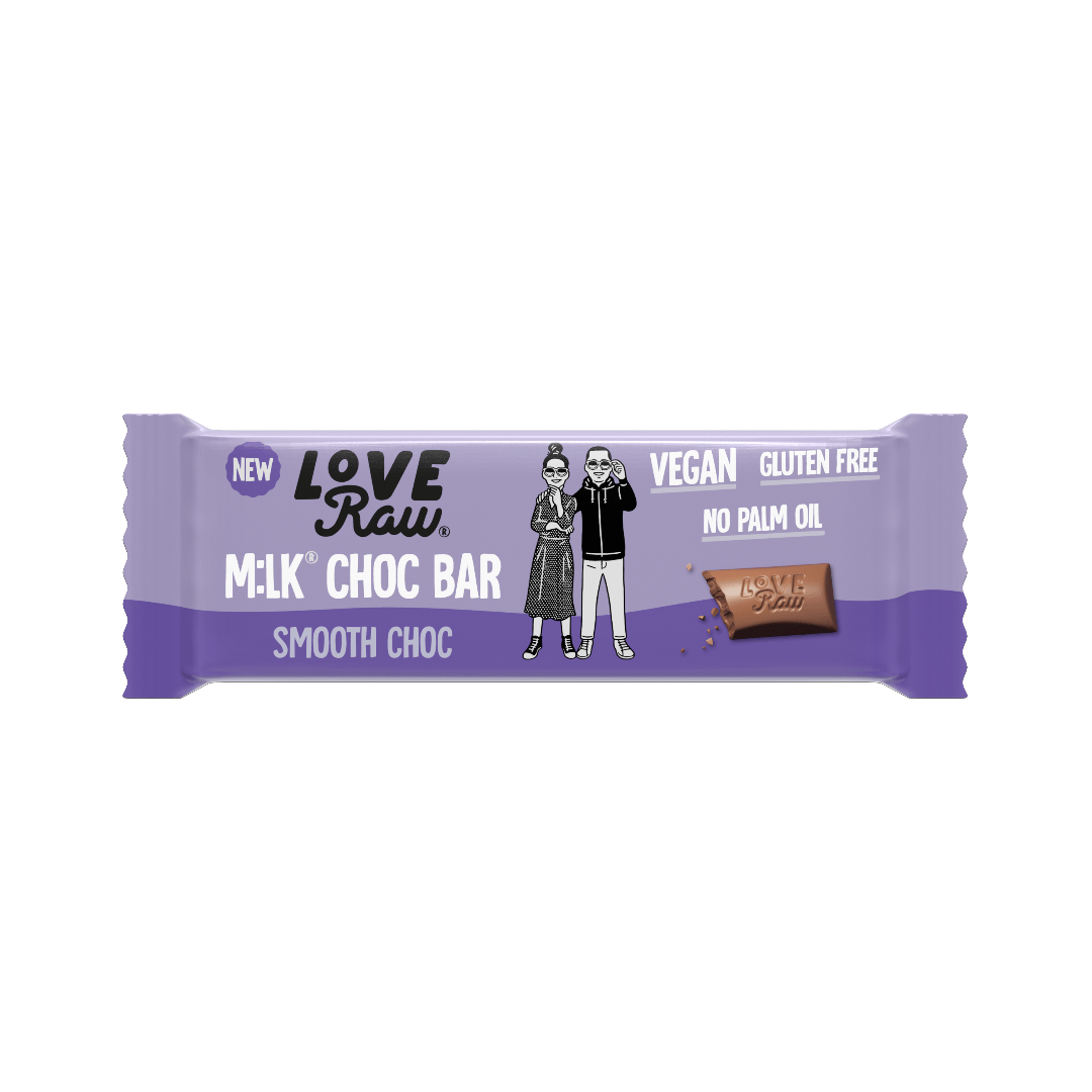 Love Raw Vegan Milk Chocolate Bar Smooth Chocolate British 20x30g