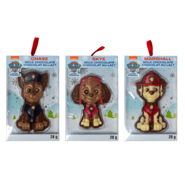 Nickelodeon Paw Patrol Chocolate Ornament Assorted Christmas 24x28g-min