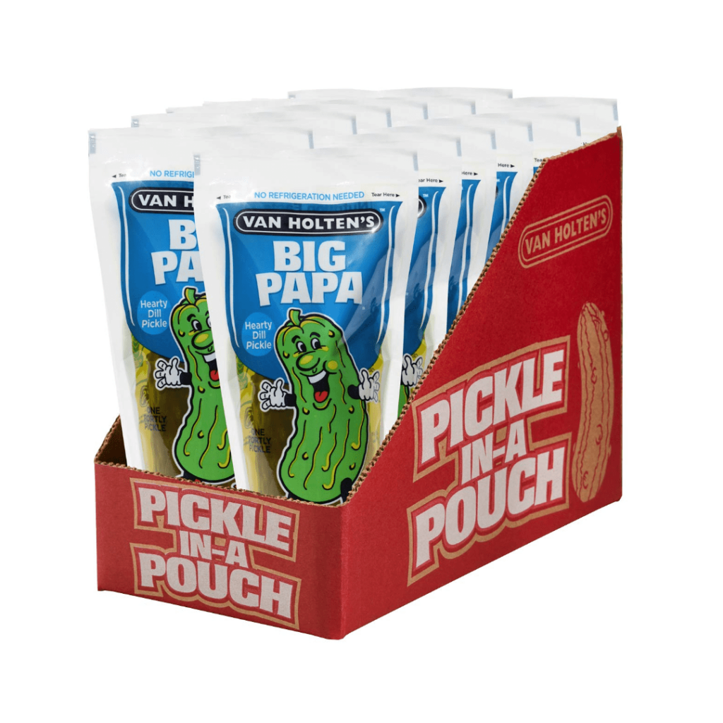 Van Holten's Big Papa Dill Jumbo Pickle In A Pouch 12 Pacific Candy Wholesale