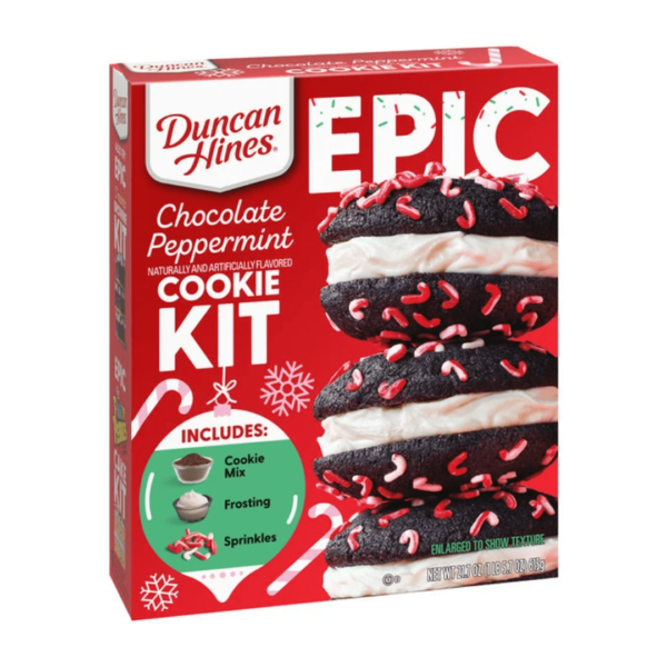 Duncan Hines Epic Chocolate Peppermint Cookie Kit Christmas 5x21.7oz-min