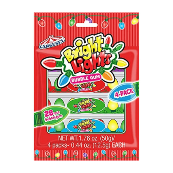 Ford Gum Bright Lights Bubble Gum Four Pack Christmas 24x1.76oz-min