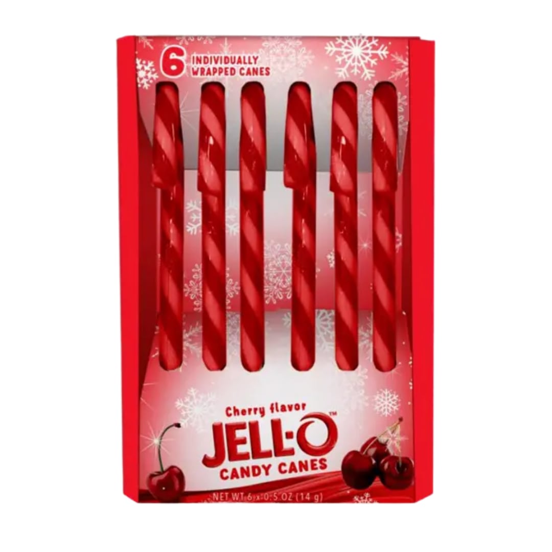 JellO Candy Canes Cherry Six Pack Christmas 24 Pacific Candy Wholesale