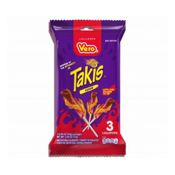 Vero Takis Fuego Lollipop 6x2.54oz-min