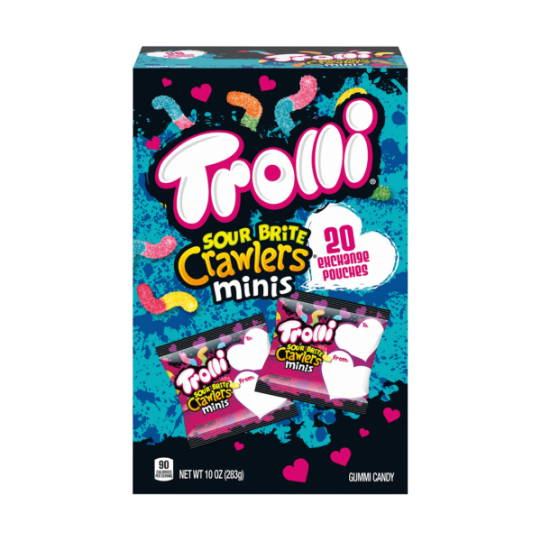Ferrara Trolli Sour Brite Crawler Minis Exchange Pouches Twenty Pack Valentine 12x10oz-min