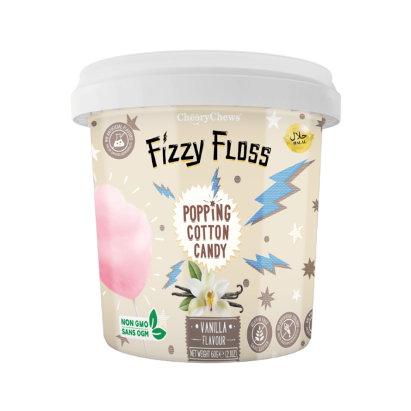 Fizzy Floss Popping Cotton Candy Vanilla 18x60g-min