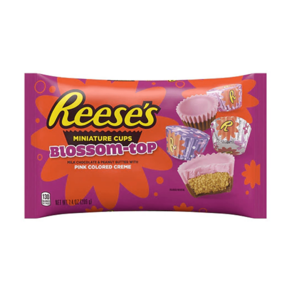 Hershey Reese's Peanut Butter Cups Blossom Top Miniatures Valentine 12x7.4oz-min