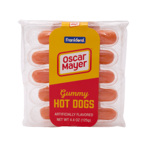 Frankford Oscar Mayer Gummy Hot Dogs 8x4.4oz-min