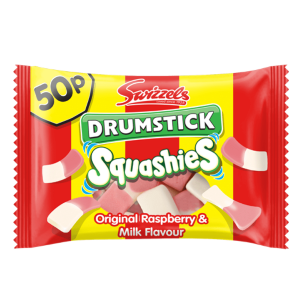 Swizzels Drumstick Squashies Original Raspberry & Milk Price Marked British 24x45g-min