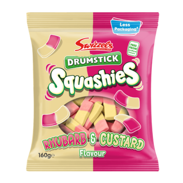 Swizzels Drumstick Squashies Rhubarb & Custard 10x160g-min