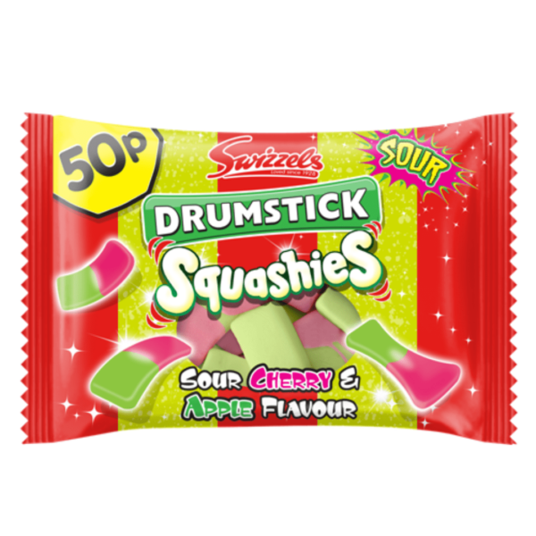 Swizzels Drumstick Squashies Sour Cherry & Apple Price Marked British 24x45g-min