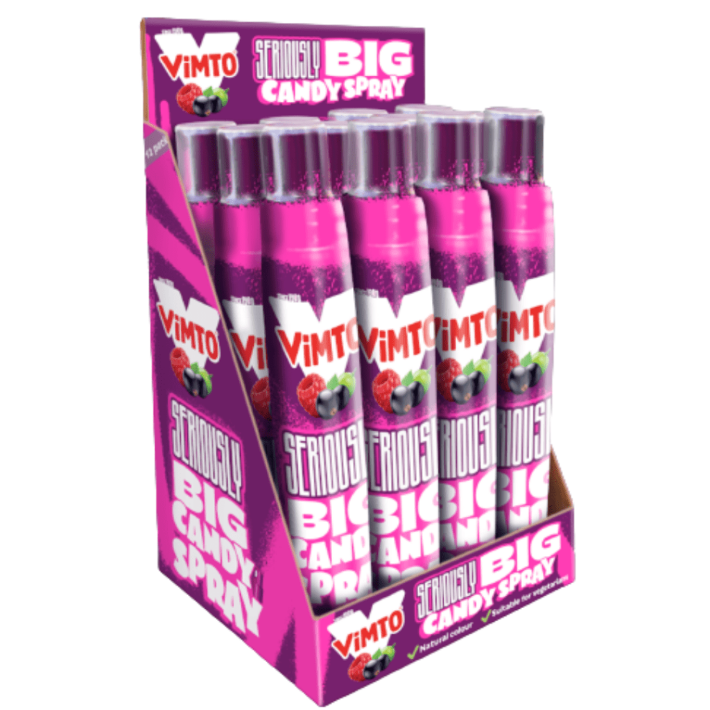 Vimto Seriously Big Candy Spray Berry British 12x60ml Pacific Candy Wholesale