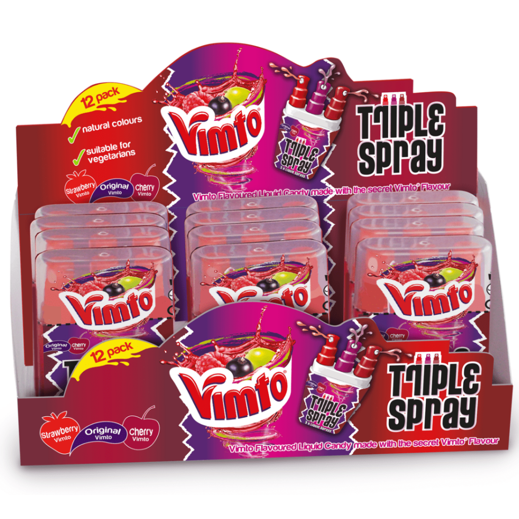 Vimto Triple Spray British 8x15ml Pacific Candy Wholesale
