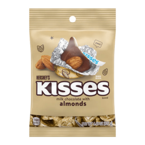 Hershey Kisses Milk Chocolate With Almonds 12x4.48oz-min