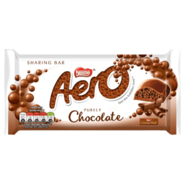 Nestle Aero Milk Chocolate Sharing Bar British 15x90g-min