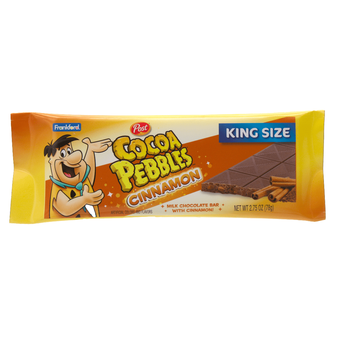 Frankford Post Cocoa Pebbles Cinnamon Milk Chocolate King Size 18x2