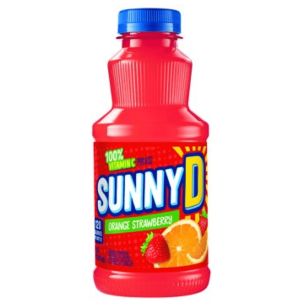 Sunny D Orange Strawberry Single Serve 12x16oz-min