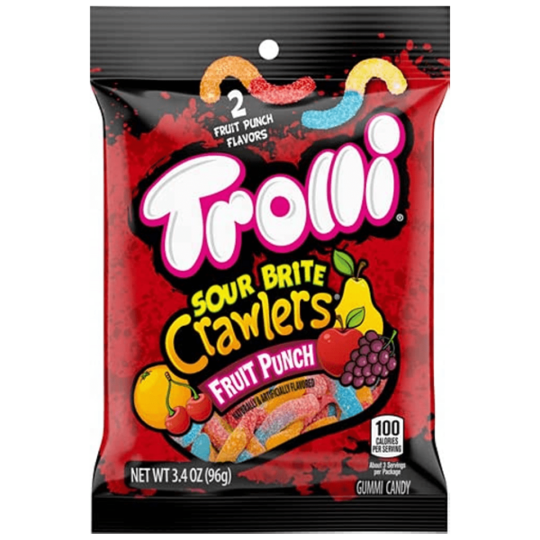 Ferrara Trolli Sour Brite Crawlers Fruit Punch 12x3.4oz-min