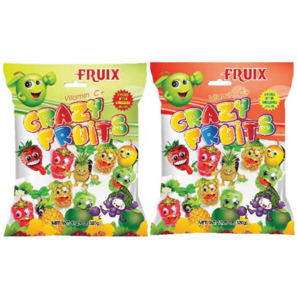 Fruix Jelly Drink Crazy Fruits Eight Pieces 24 Pacific Candy Wholesale