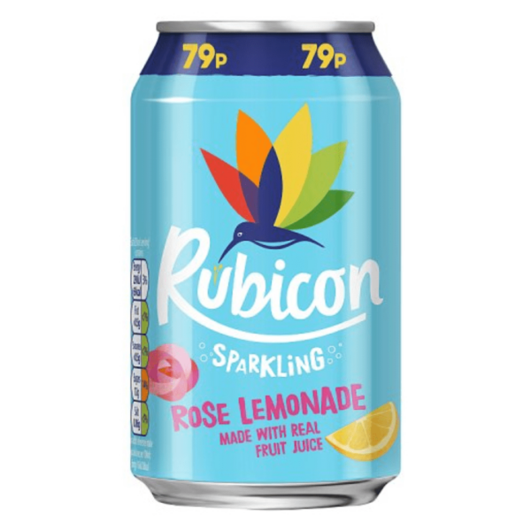 Rubicon Sparkling Rose Lemonade Price Marked British 24x330ml-min