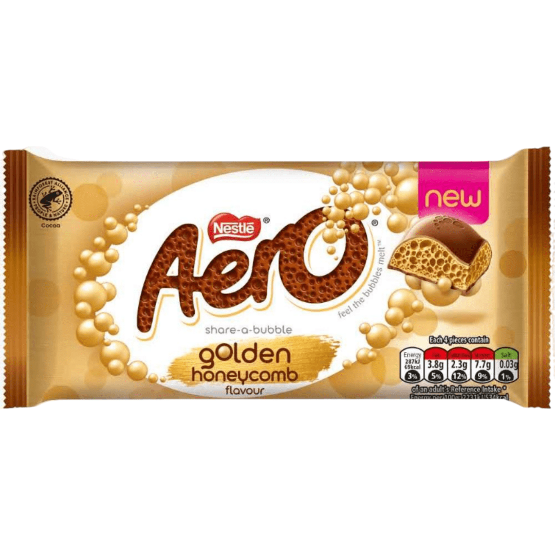 Nestle Aero Golden Honeycomb Sharing Size British 15x90g-min Nestle Aero Golden Honeycomb Sharing Size British 15x90g-min