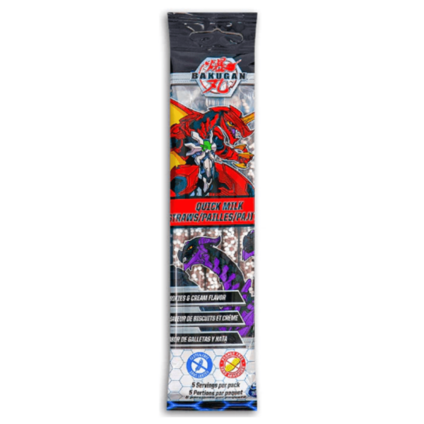 Bakugan Quick Milk Straws Cookies and Cream Five Pack 20-min