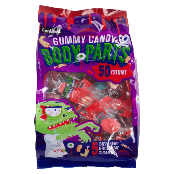 Frankford Gummy Candy Body Parts Fifty Pieces Halloween 6x13.2oz-min