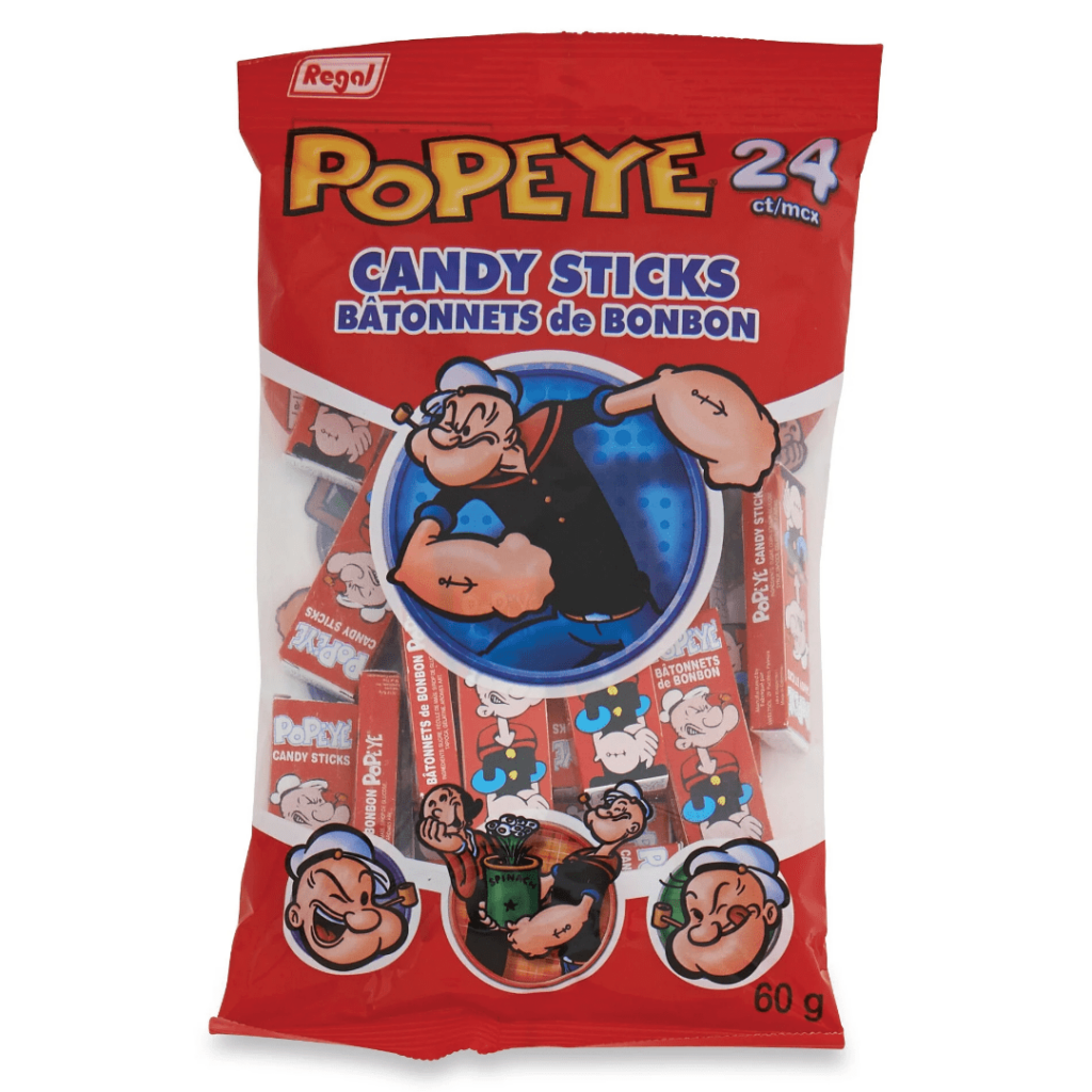 Popeye Candy Sticks Twenty Four Pack 24 Pacific Candy Wholesale