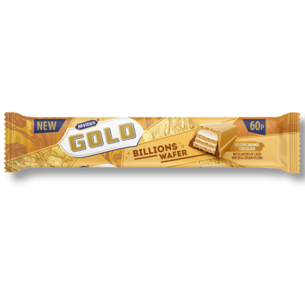 McVites Gold Billion Wafer Bar Price Marked British 24x39g