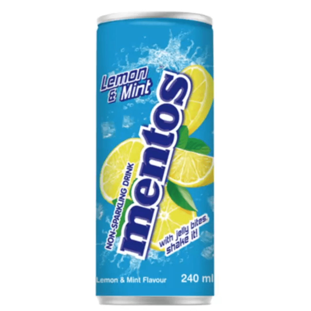 Mentos NonSparkling Drink Lemon and Mint British 24x240ml Pacific
