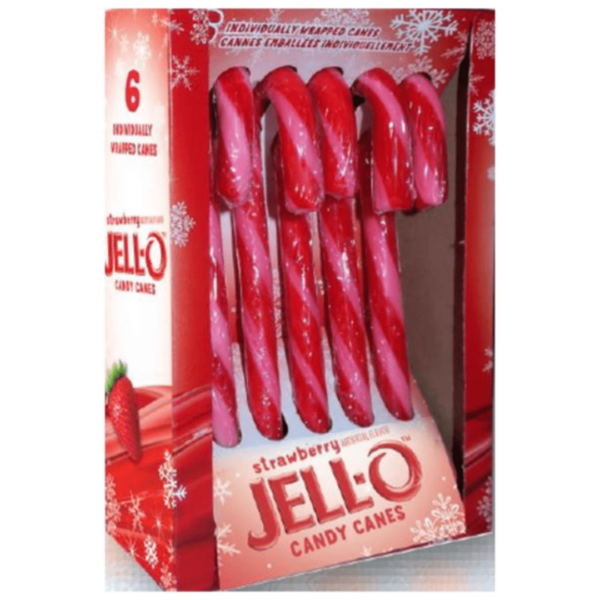 Jell-O Candy Canes Strawberry Six Pack Christmas 24x85g-min