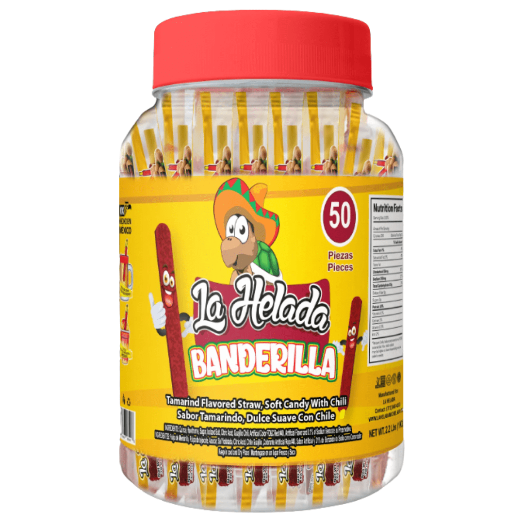 La Helada Banderilla Tamarind Flavoured Straw With Chili 50x0.71oz