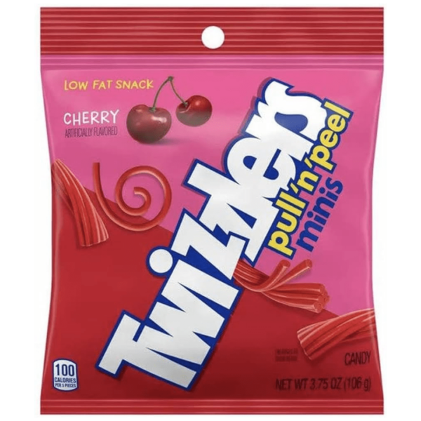 Twizzlers Pull 'N' Peel Minis Cherry 12x3.75oz-min