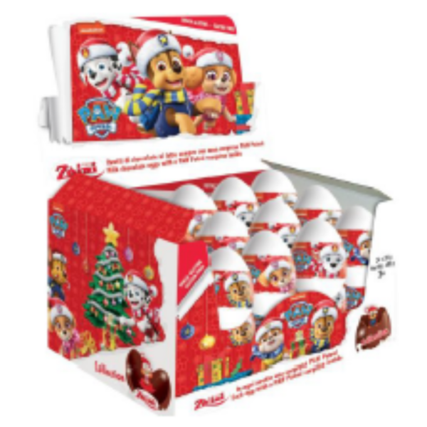 Zaini Paw Patrol Milk Chocolate Eggs Christmas 24x20g