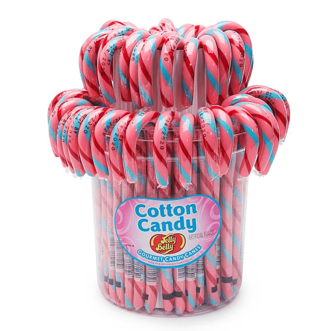 Jelly Belly Gourmet Candy Canes Cotton Candy 80 Pacific Candy Wholesale
