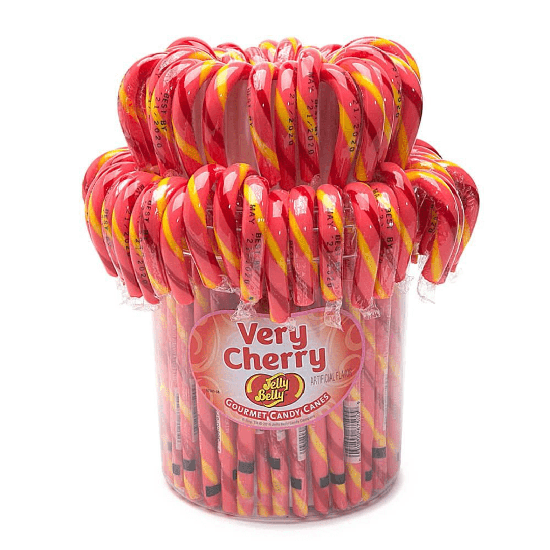 Jelly Belly Gourmet Candy Canes Very Cherry 80 Pacific Candy Wholesale